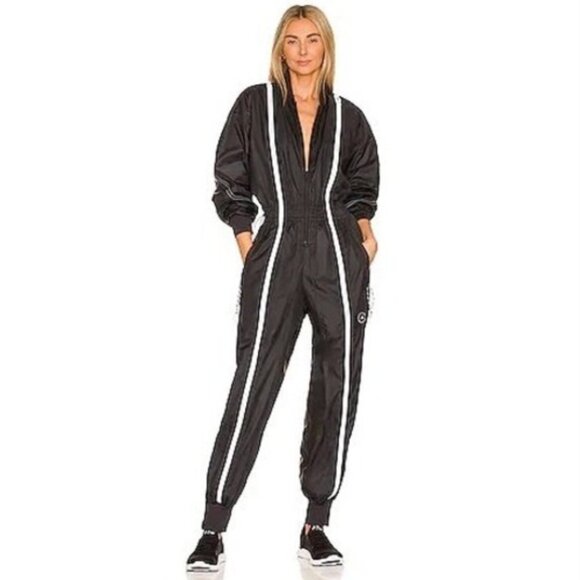 NWT! Adidas by Stella McCartney Black Agent of Kindness Jumpsuit Size Small - Picture 1 of 6